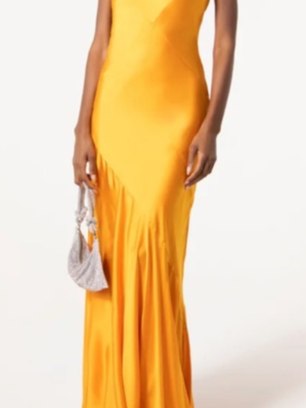 NWT Silk Bias-Cut Maxi Skirt in Marigold